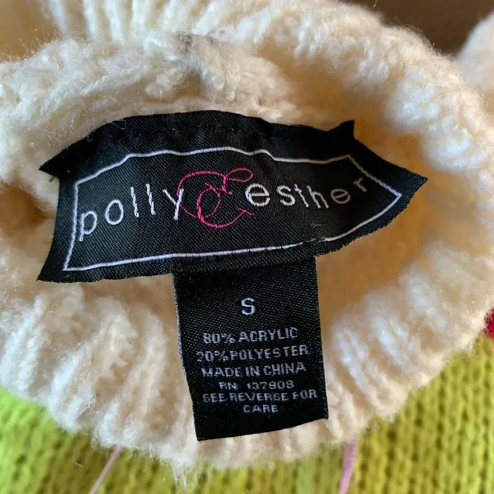 Polly‎ & Esther Block Color Turtleneck Sweater
